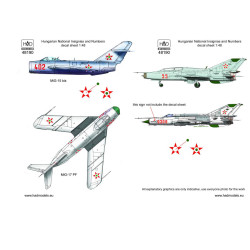 Had Models 48190 1/48 Decal For Hungarian National Insignias And Numbers For Mig Types 1951-1990
