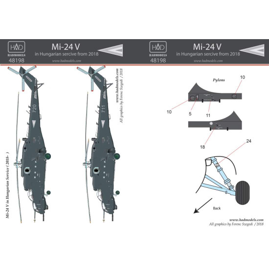 Had Models 48198 1/48 Decal For Mi-24 V In Hungarian Service With New Nato