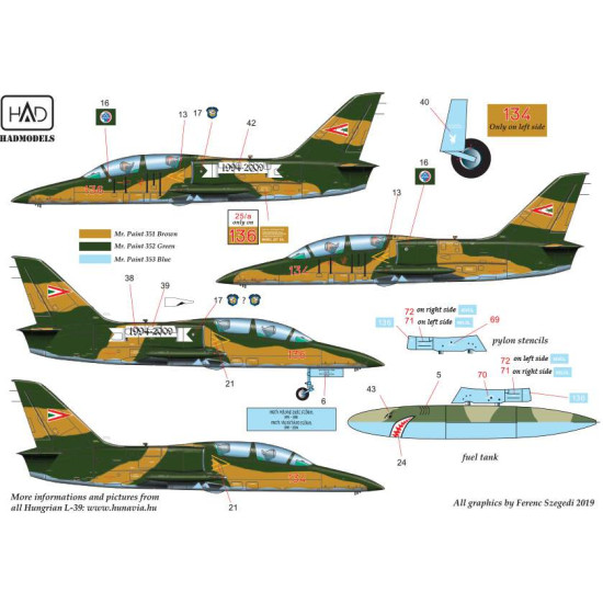 Had Models 48201 1/48 Decal For Aero L-39 Zo In Hungarain Service Part 1