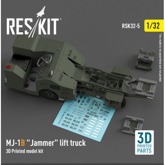 Reskit Rsk32-0005 1/32 Mj1b Jammer Lift Truck 3d Printed Model Kit