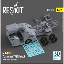 Reskit Rsk32-0006 1/32 Mj1 B C Jammer Lift Truck 3d Printed Model Kit