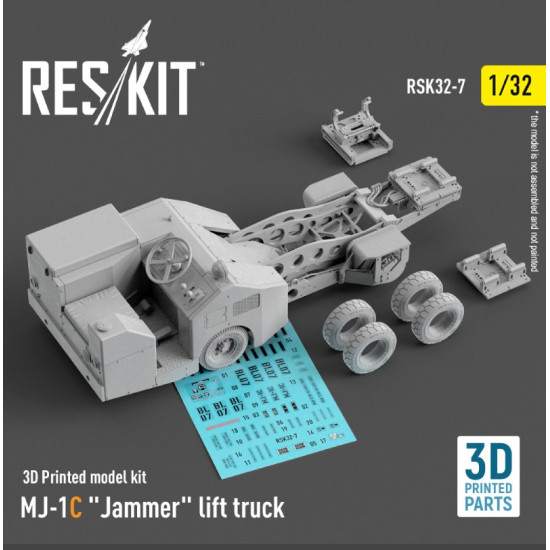 Reskit Rsk32-0007 1/32 Mj 1c Jammer Lift Truck 3d Printed Model Kit