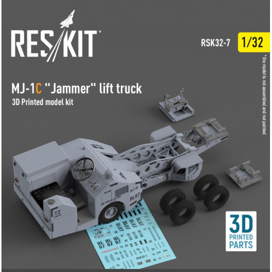 Reskit Rsk32-0007 1/32 Mj 1c Jammer Lift Truck 3d Printed Model Kit