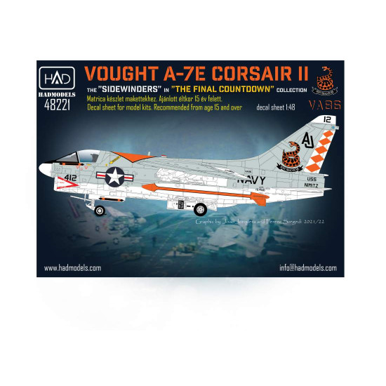 Had Models 48221 1/48 Decal For Corsair Va-86 Sidewinders In The Final Countdown