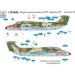 Had Models 48230 1/48 Decal For L-29 In Hungarian Service / Hungarian Painting Sheme
