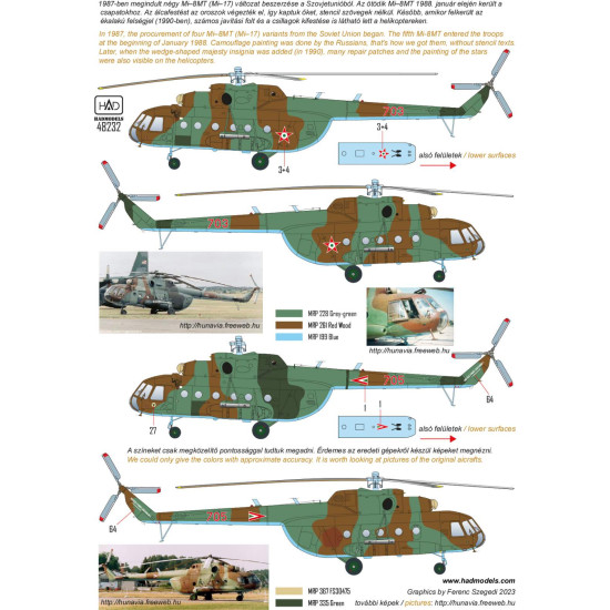 Had Models 48232 1/48 Decal For Mi-17 Accesories Kit