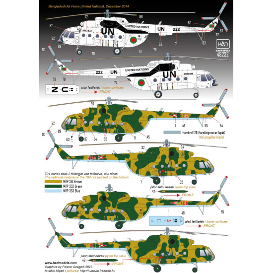 Had Models 48232 1/48 Decal For Mi-17 Accesories Kit