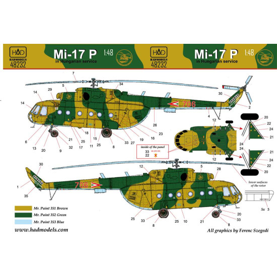 Had Models 48232 1/48 Decal For Mi-17 Accesories Kit