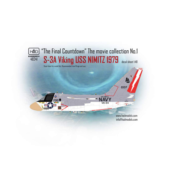 Had Models 48241 1/48 Decal For S-3a Viking Final Countdown Collection Accesories Kit