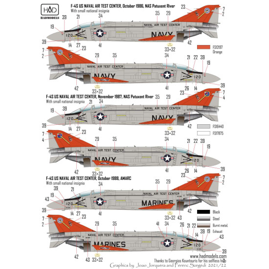 Had Models 48255 1/48 Decal Fot F-4s/J Phantom Ii Us Naval Air Test Center The Final Countdown