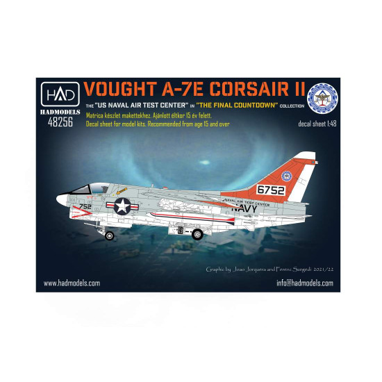 Had Models 48256 1/48 Decal For A-7e Us Naval Air Test Center The Final Countdown