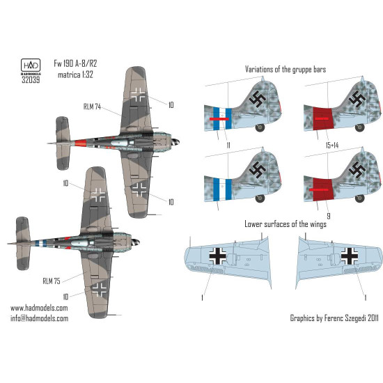 Had Models 32039 1/32 Decal For Fw 190 A-8/R2decal Accessoreis Fo Aircraft