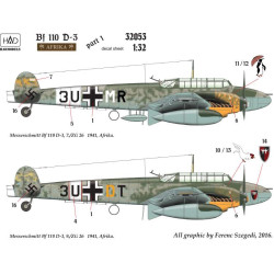 Had Models 32053 1/32 Decal For Bf 110 D-3 Africa Corps Accessoreis Fo Aircraft