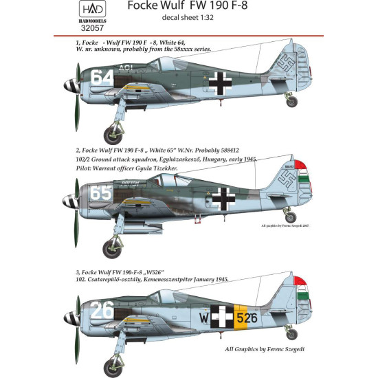 Had Models 32057 1/32 Decal For Fw 190 F-8 Accessories For Aircraft