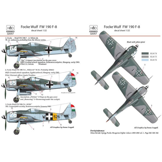 Had Models 32057 1/32 Decal For Fw 190 F-8 Accessories For Aircraft