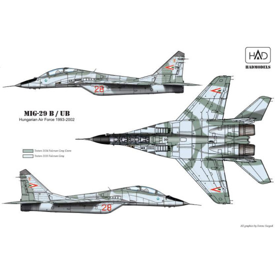 Had Models 32063 1/32 Decal For Mig-29 In Hungarian Service Old Painting