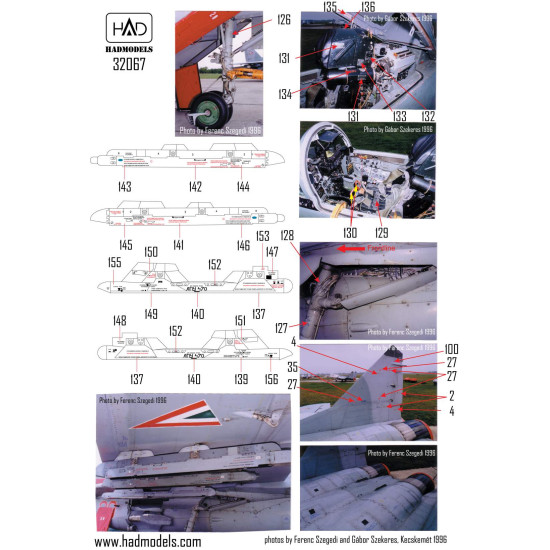 Had Models 32067 1/32 Decal For Mig-29 Russian Stencil Double Accessories Kit