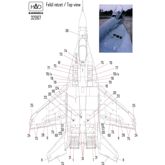 Had Models 32067 1/32 Decal For Mig-29 Russian Stencil Double Accessories Kit