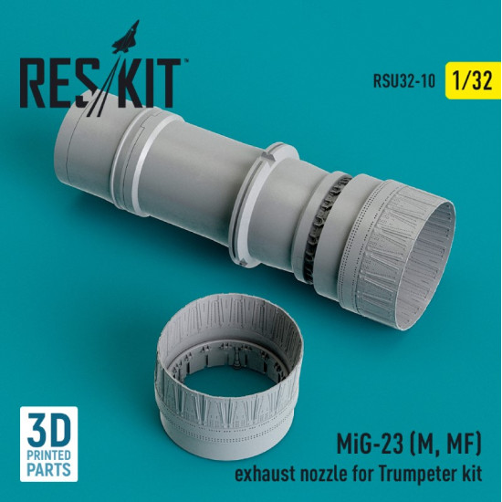 Reskit Rsu32-0010 1/32 Mig23 M Mf Exhaust Nozzle For Trumpeter Kit 3d Printed