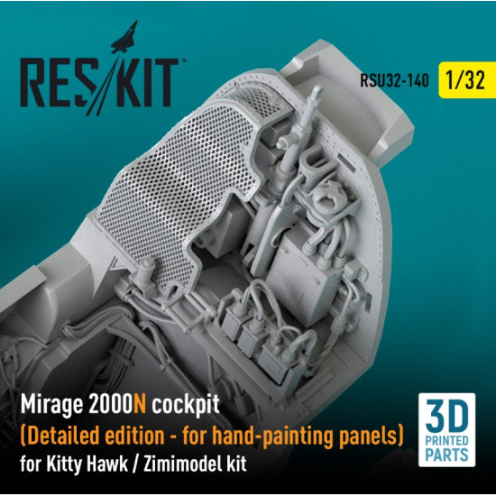 Reskit Rsu32-0140 1/32 Mirage 2000n Cockpit Detailed Edition For Kitty Hawk Zimimodel Kit 3d Printed