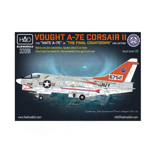 Had Models 32091 1/32 Decal For A-7e Us Naval Air Test Center The Final Copuntdown