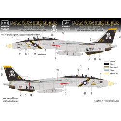Had Models 32098 1/32 Decal For F-14a Jolly Rogers Uss Theodore Roosevelt