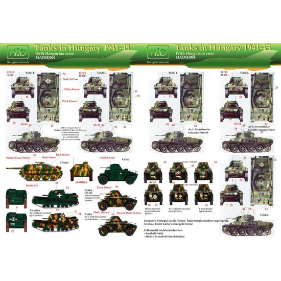 Had Models 035004 1/35 Decal For Hungarian Ww Ii Part 2 Accessories Kit