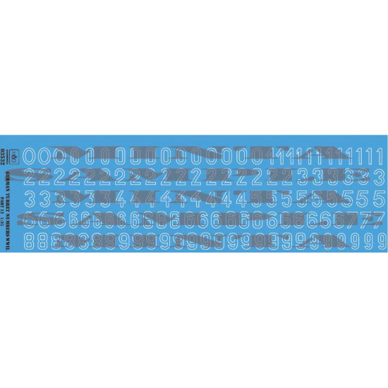 Had Models 035032 1/35 Decal For German Ww2 Turret Numbers Part 12