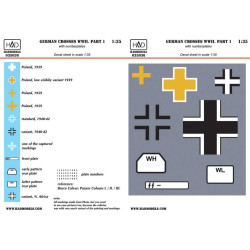 Had Models 035036 1/35 Decal For Ggerman Ww 2 Crosses Part 1 With Number Plates