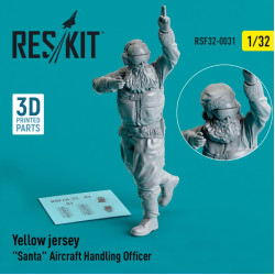 Reskit Rsf32-0031 1/32 Yellow Jersey Santa Aircraft Handling Officer 1 Pcs 3d Printed