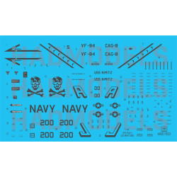 Had Models 48197 1/48 Decal For F-14a Vf-84 Jolly Rogers 1986 Low Visibility With Stencils