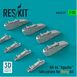 Reskit Rsu35-0059 1/35 Ah 64 Apache Late Pylons For Meng Kit 3d Printed