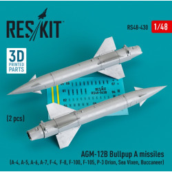 Reskit Rs48-0430 1/48 Agm12b Bullpup A Missiles 2 Pcs A4 A5 A6 A7 F4 F8 F100 F105 P3 Orion Sea Vixen Buccaneer 3d Printed