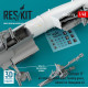 Reskit Rsu48-0316 1/48 A7e Corsair Ii Air Intakes Wheel Bays Landing Gears Wheels For Hasegawa Kit 3d Printed