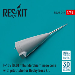 Reskit Rsu48-0340 1/48 F105 G D Thunderchief Nose Cone With Pitot Tube For Hobbyboss Kit Metal 3d Printed