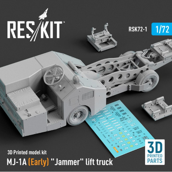 Reskit Rsk72-0001 1/72 Mj1a Early Jammer Lift Truck 3d Printed Model Kit