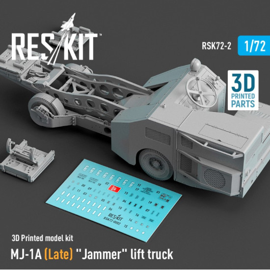 Reskit Rsk72-0002 1/72 Mj1a Late Jammer Lift Truck 3d Printed Model Kit