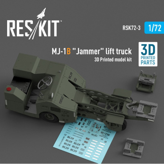 Reskit Rsk72-0003 1/72 Mj1b Jammer Lift Truck 3d Printed Model Kit