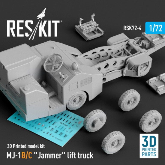 Reskit Rsk72-0004 1/72 Mj 1bc Jammer Lift Truck 3d Printed Model Kit