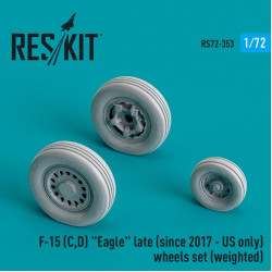 Reskit Rs72-0353 1/72 F 15 C D Eagle Late Since 2017 Us Only Wheels Set Weighted Resin 3d Printed