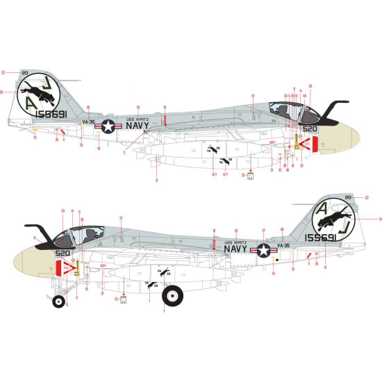 Had Models E481005 1/48 Decal For A-6e Intruder The Final Countdown