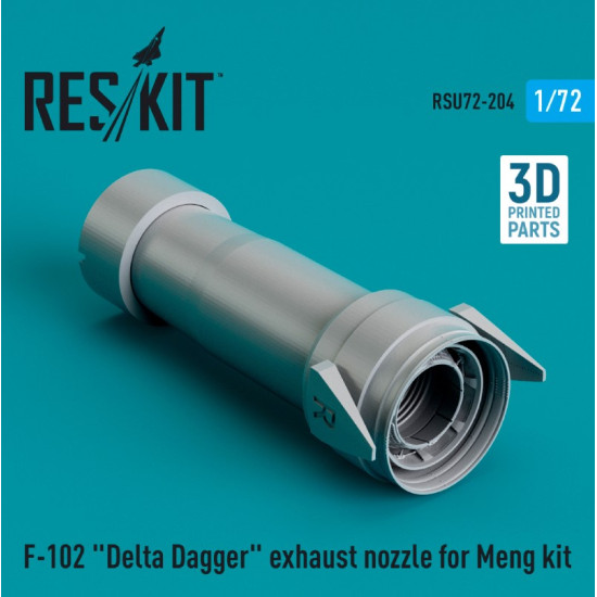 Reskit Rsu72-0204 1/72 F102 Delta Dagger Exhaust Nozzle For Meng Kit 3d Printed