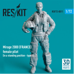 Reskit Rsf72-0011 1/72 Mirage 2000 France Female Pilot In A Standing Position Type 1 3d Printed