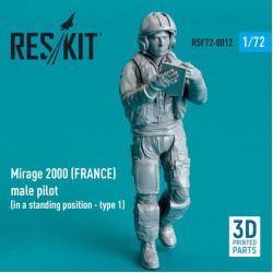Reskit Rsf72-0012 1/72 Mirage 2000 France Male Pilot In A Standing Position Type 1 3d Printed