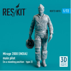 Reskit Rsf72-0015 1/72 Mirage 2000 India Male Pilot In A Standing Position Type 2 3d Printed