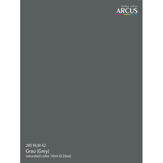 Arcus A285 Acrylic Paint Rlm 42 Grau Saturated Color 10ml