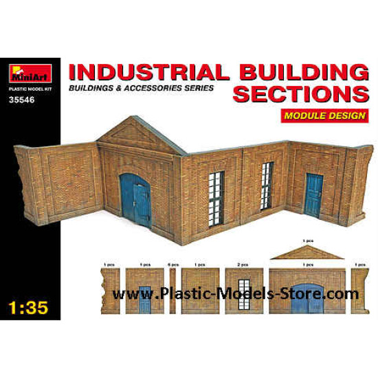 Industrial Building Sections. Module design. 1/35 Miniart 35546