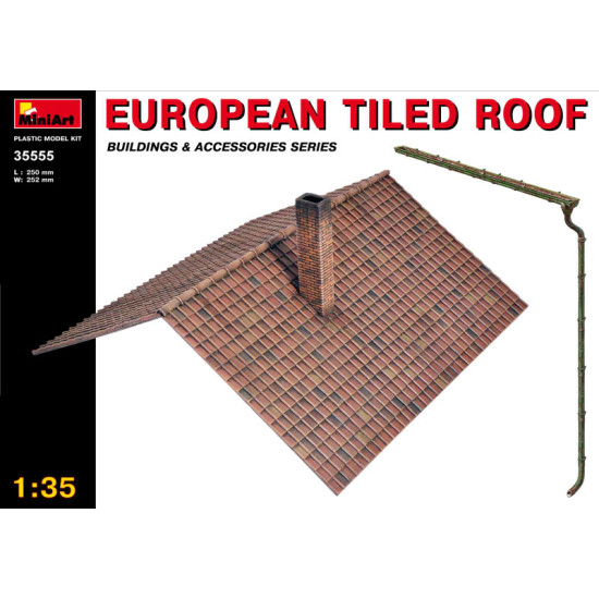 European Tiled Roof (made of Plastic) 1/35 Miniart 35555