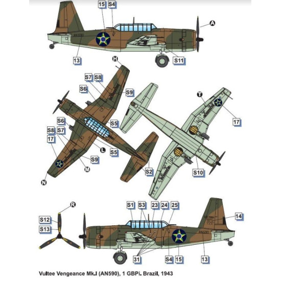 Dora Wings 72038 1/72 Vultee Vengeance Mk.i Plastic Model Kit