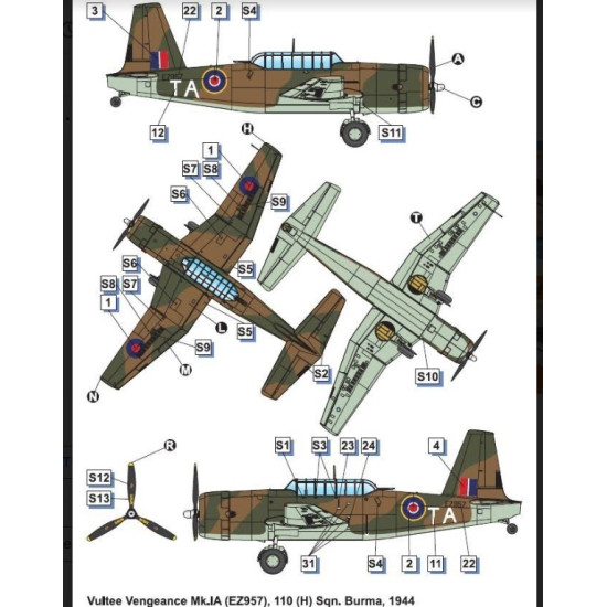 Dora Wings 72038 1/72 Vultee Vengeance Mk.i Plastic Model Kit